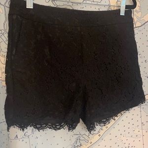 Black lace express shorts size 8
